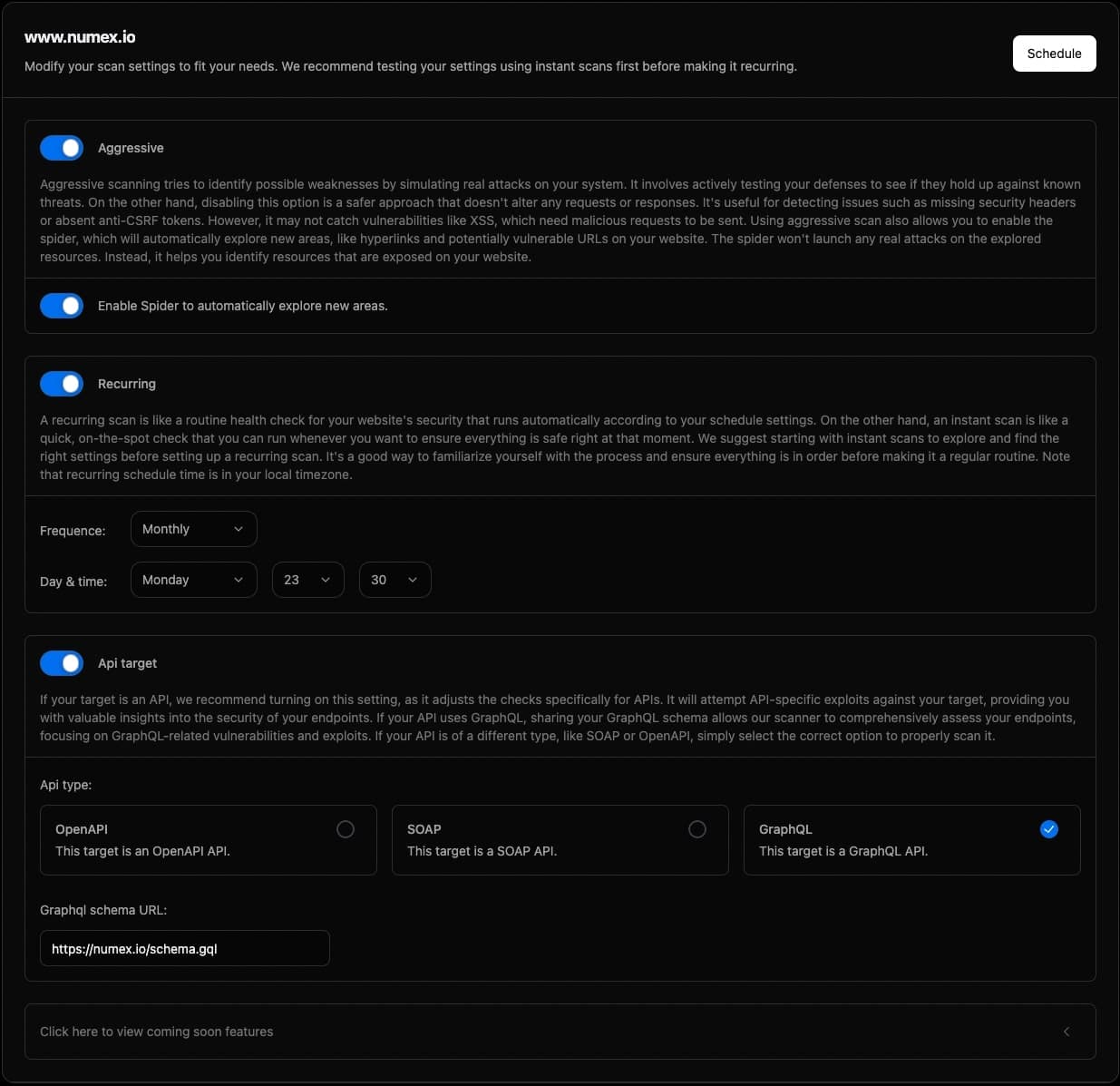 Configure scanner